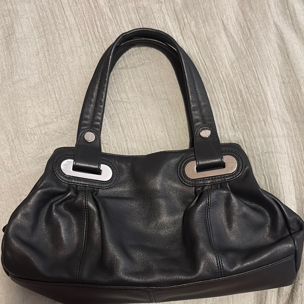Black Leather y2k bag 
Jasper Conran